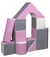 Set de 11 blocs en mousse pour le jeu blanc, rose, gris - Velinda