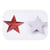 50 Perles strass cabochon Etoile rouge 14 mm acrylique à coller - dos argenté - creation diy