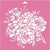 Pochoir plastique souple réutilisable 30 x 30 cm Fabrika Decoru FLEUR 208