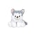 Peluche - Peluche Floppy Choopy Husky Gris et Blanc – 40 cm