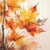 Lot de 4 serviettes en papier découpage collage 33 cm FEUILLE D AUTOMNE N 703