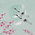 Lot de 4 serviettes en papier découpage collage 33 cm OISEAU GRUE O 113
