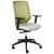 Chaise de Bureau Verte en Tissu et Maille Rembourré Pivotante Réglable en Hauteur Dossier Inclinable