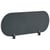 Séparateur de Bureau Gris Foncé en PET Acoustique Recouvert de Tissu 120 x 40 cm avec Pinces de Fixation