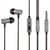 Écouteurs Smartphone Oreillettes Intra Jack 3.5Mm Micro Réduction Bruit Argent YONIS