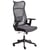 Chaise de Bureau Noire en Maille Base Pivotante Hauteur Réglable Accoudoirs Bureau à Domicile Moderne