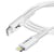 Câble USB-C vers Lightning Charge Rapide 3A Charge Synchro 1.5m Akashi Blanc