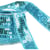 Bobine galon paillettes 14,5m bleu turquoise