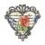 Ecusson thermocollant vintage rose 5,5cm x 5,5cm