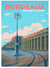 Affiche ville Bordeaux - Place de la Comédie | A3 : 29,7x42cm