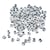 Perles plastiques à  lettres, carrées, 5x5 mm, carte 40g, blanc