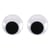 Yeux mobiles en plastique à coller, 25 mm ø, 20 pces, noir / blanc