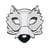 MégaCréa DIY - Masque enfant 3D carte forte loup à colorier et à monter