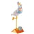 Dekora - Décoration Cigogne à cloche-pied Bleue en métal