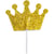 12 Pics Couronne Or Glitter (8 cm)