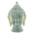 Statuette Tête de Bouddha en Laiton vert antique 11.5 cm - Omsaé