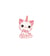 Lot de 3 écussons thermocollants chat licorne noeud 3cm x 4,4cm