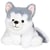 Peluche - Peluche Floppy Choopy Husky Gris et Blanc – 22 cm
