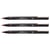 Lot de 3 feutres techniques pointe fine - UNI-BALL - PIN 05200 B - 0,5 mm - Rouge
