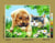 Canevas antique Calin d'été 40x50cm