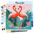 Mini Peinture par Numéro Figured'Art 20x20cm avec cadre Flamants Roses Tropicaux - Petit Format