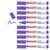 Lot de 10 marqueurs textiles permanents pointe ogive 2-3 mm - EDDING - Violet fluorescent - 4500