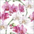 Lot de 4 serviettes en papier découpage collage 33 cm ORCHIDEE FOND BLANC F 152