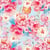 Lot de 4 serviettes en papier découpage collage 33 cm FLEUR ROSE FOND BLEU FL 206