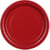 6 Assiettes Rouge Bordeaux Ø23 cm - En carton