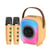 Enceinte Bluetooth Portable Blanche Avec Effets Lumineux Pour Karaoké Marron YONIS