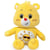 Peluche bisounours jaune - toutaquin 28 cm - doudou licence