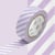 Masking Tape MT 1,5 cm Rayé lilas et blanc