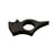Bague de lecture en bois noir motif chatons