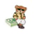 Ecusson thermocollant ourson dollar 5,5cm x 4,5cm