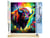 Peinture par Numéro Figured'Art - Bison Coloré Abstrait - Kit de Loisir Créatif DIY Numéro d'Art Complet - 40x50cm toile roulée + châssis en bois à monter