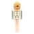 Microphone Android iOs Karaoké Bluetooth 4.2 Haut-Parleur Puissance 5W Or Rose YONIS