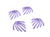 4 Breloques feuille 22*20mm Violet