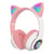 Casque Audio Bluetooth 5.0 Oreilles De Chat RGB Stéréo Avec Réduction De Bruit