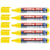 Lot de 5 marqueurs pour tableaux blancs - EDDING 363 - Jaune - Pointe biseau 1-5 mm