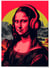 Affiche Mona Lisa casque audio | A3 : 29,7x42cm