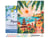 Peinture par Numéro Figured'Art avec Cadre - Bali au coucher du soleil - Kit de Loisir Créatif DIY Numéro d'Art Complet - 40x50cm toile tendue sur châssis