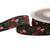 Galon jacquard fleurs noir 24mm au mètre