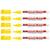 Lot de 5 marqueurs permanents pointe fine 1 mm - EDDING - Jaune - 400