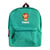 Timio: SAC à DOS 32x27x9cm, vert, imperméable, avec bretelles réglables, boîte  2x27x32cm, 3+