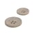 Lot de 3 boutons rond écorces de riz 4 trous gris cendre