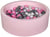 Piscine à balles Aire de jeu + 200 balles rose perle, rose clair, gris - Velinda