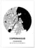 Affiche Carte Copenhague | A3 : 29,7x42cm