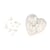 Miniatures satin - tissu: Coeur, ouaté, blanc, 2tailles, 13+20mm, bte coeur - PVC 100 pces
