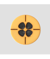 Bouton fleur en polyester 4 trous 18mm - Prym 38 Jaune