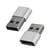 Avizar Adaptateur USB vers USB-C Charge et Synchronisation de Données Compact Argent